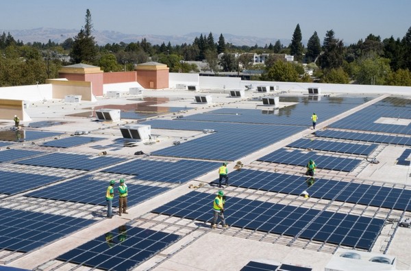На крышу установит 800 солнечных батарей