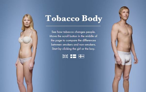 Фотосессия о влияние курения на тело человека