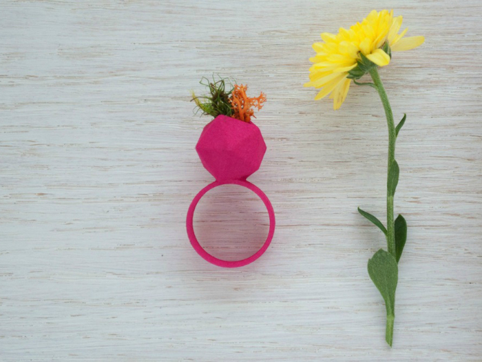 Розовое кольцо с растениями от Коллин Джордан.