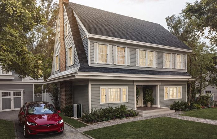 «Солнечная черепица» от Tesla. «Солнечная черепица» от Tesla.