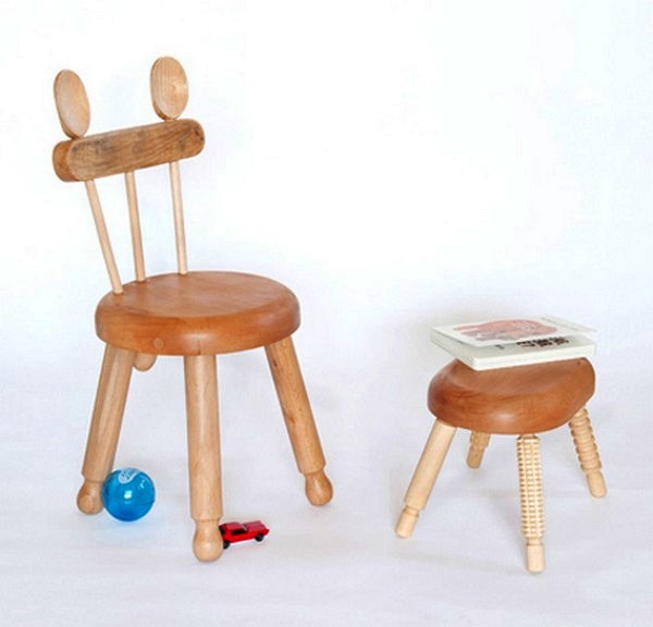 Стульчики Alba chairs  для малышей из деревянной кухонной утвари 
