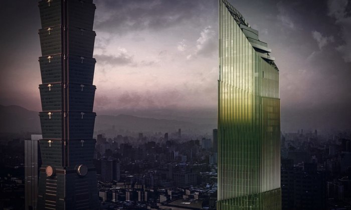 Бамбуковый небоскреб в финансовом районе Тайваня «Taipei Sky Tower».