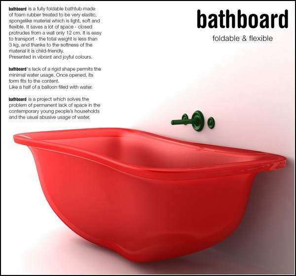 BathBoard: плоская ванна для экономии места