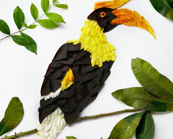 Цветочный креатив: птицы из лепестков