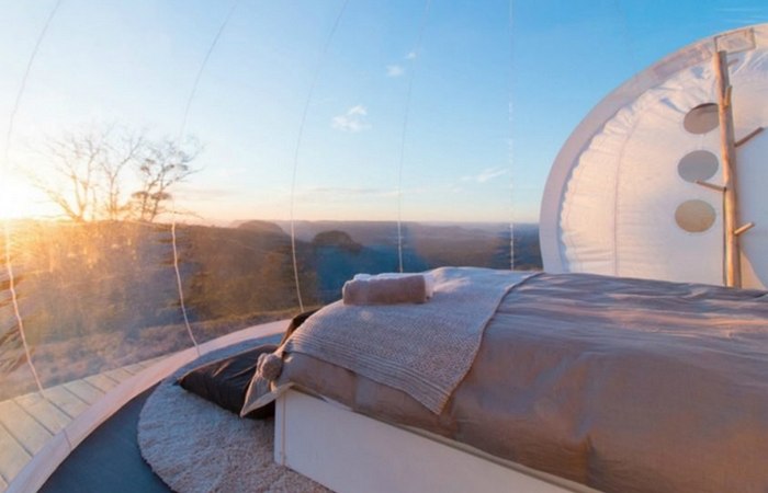 Большая кровать палатки-пузыря «Bubble Tent Australia».