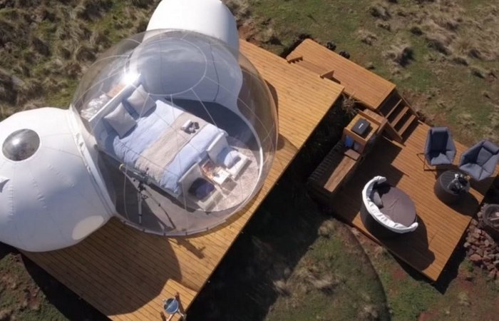 Палатки-пузыри «Bubble Tent Australia». Вид сверху.