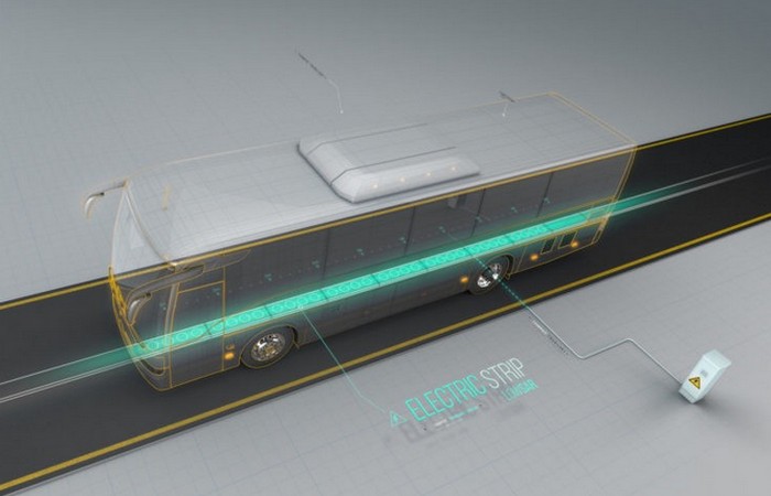 Беспроводная зарядная электрическая дорога ElectRoad.