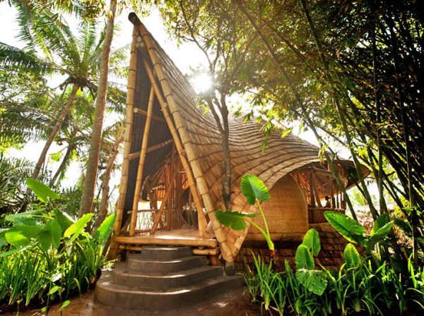 Зелёный туризм на Бали: уникальные дома из бамбука