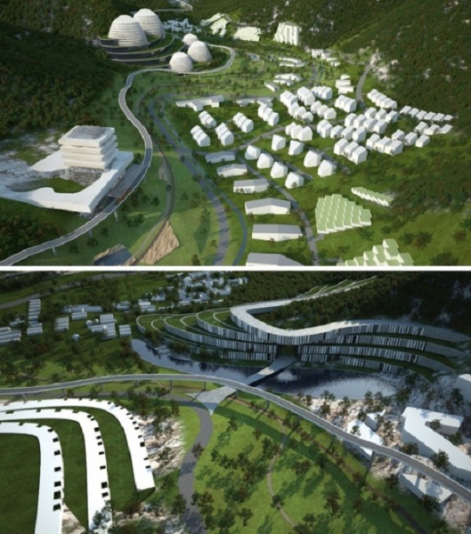 Mentougou eco valley: экспериментальные формы и эко-технологии