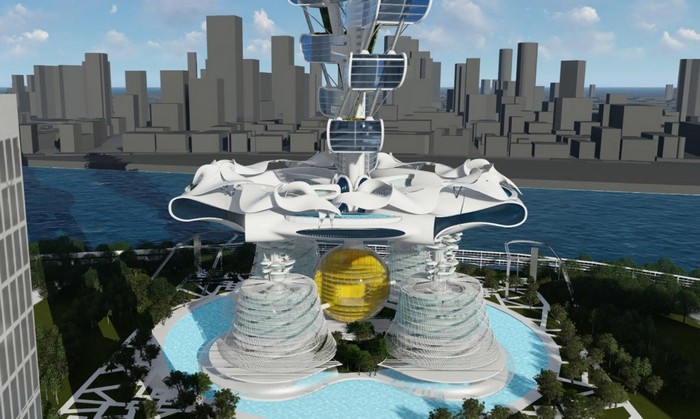 Башня инфраструктуры беспилотных автомобилей Smart Power Long.