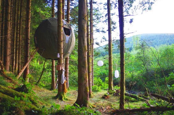 Палатки на деревьях: самый экологичный бивак