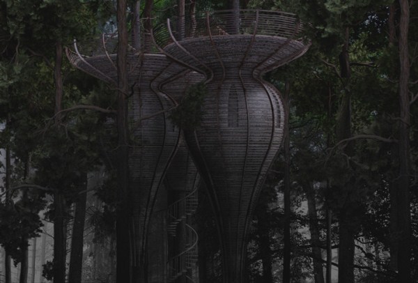 Необычный дом капчула Roost Treehouse
