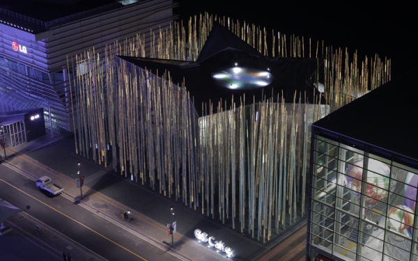 Светодиодная инсталляция на южнокорейской выставке