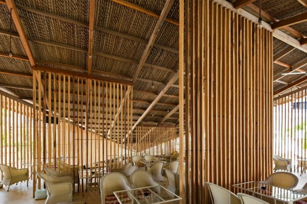 Экологичное строительство: бамбуковый интерьер