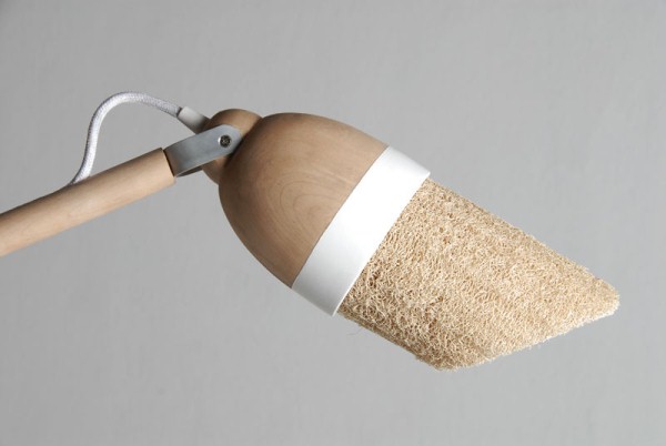 Настольная лампа из люфы: стильно, креативно, экологично